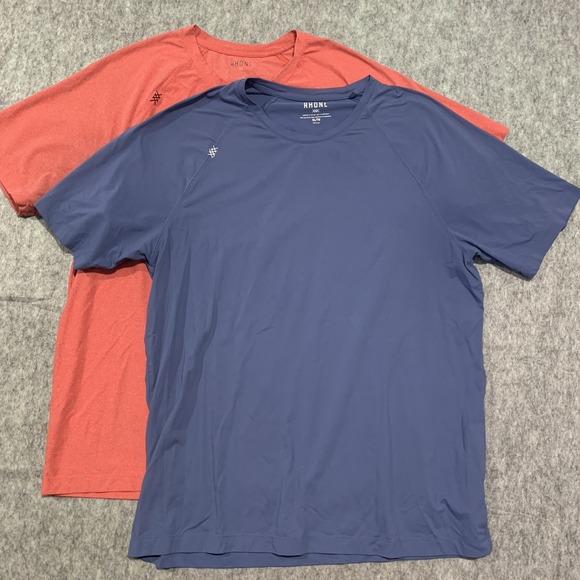 RHONE Other - Lot of 2 - RHONE Men's Reign Short Sleeve Shirts Athleisure Comfort Red Blue XL